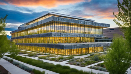 Salt Lake City Library: A Utah landmark that combines architecture with sustainability, incorporating energy-efficient systems, a green rooftop garden, and natural light optimization, offering design insights for sustainable industrial real estate development.